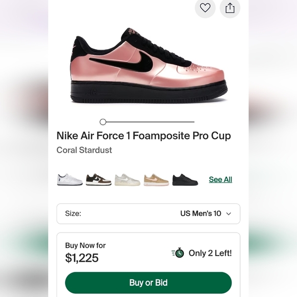 Pink And Black Foamposite Air Force One Rare Men's 7.5 Women's 9 - Picture 4 of 11